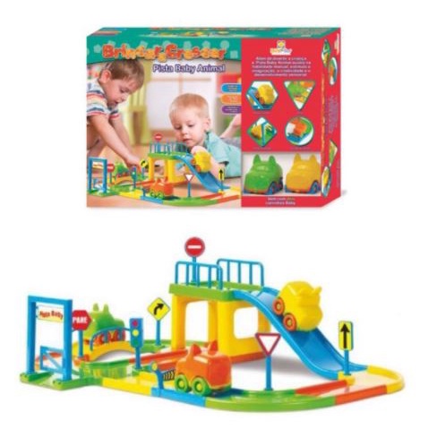 Pista De Carrinhos Brinquedo Corrida Infantil + 2 Carrinhos - Ri Happy