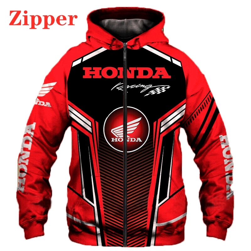 2022 Nova Honda Motorcycle Racing Sweatshirts Com Capuz Para Homens De Corrida 3D Impressão Digital Pullover Fashion Jacket Casual Sportswear