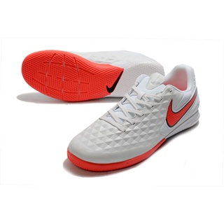 Novo Tiempo Lunar Legend VIII 8 Pro IC Homens Sapatos De Futsal Futebol Esportivos Branco Vermelho