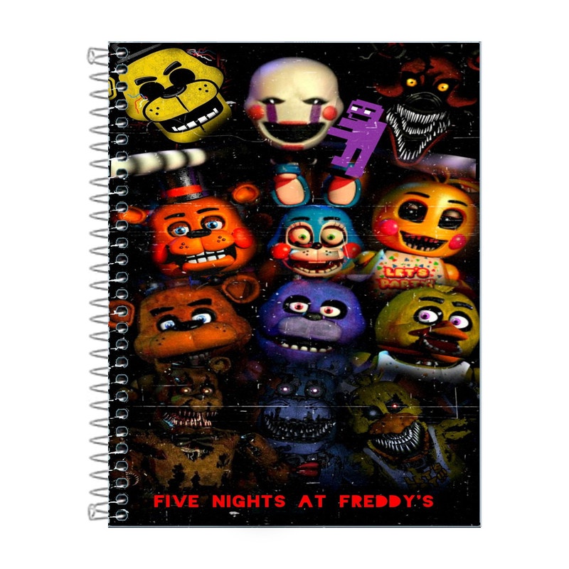 Caderno Five Nights At Freddy 10 Matérias 200 Folhas