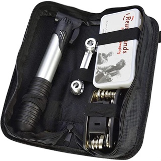 Kit Ferramentas Bike Bicicleta Remendo Pneu Bomba De Ar Bolsa Quadro