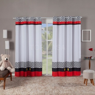 Cortina Infantil Mickey Para Quarto 3.00x2,20 Estampada