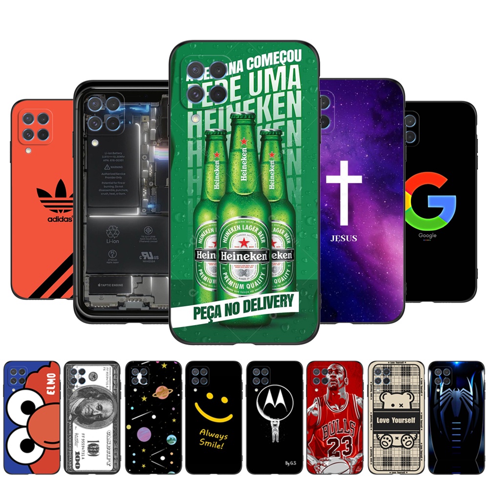 Capa Para Samsung Galaxy M62 F62 4G Traseira De Silicone Preto Macio tpu m625 Moda Fofa