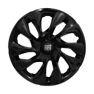 Calota Esportiva Aro 13 Preta Brilhante Fiat Preto