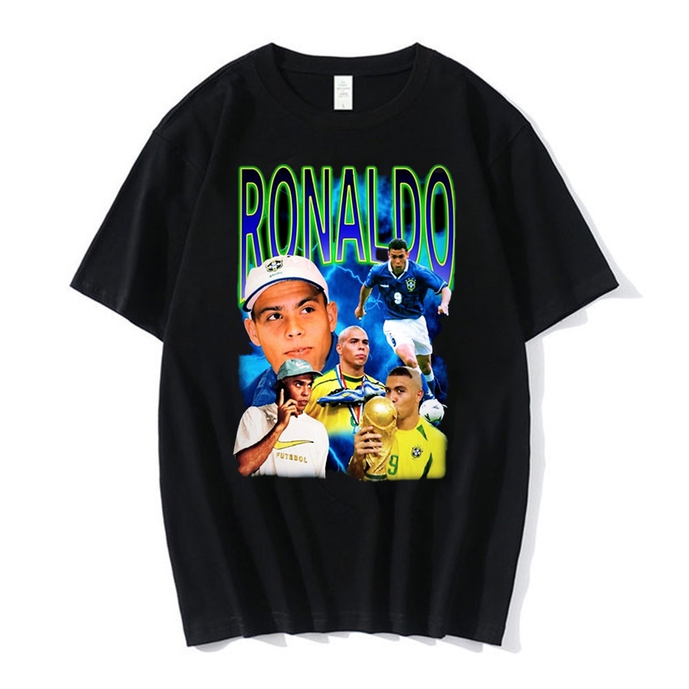 Camiseta Basica Camisa Ronaldo Fenomeno 09 Idolo Brasil Campeao Do Mundo Moda Unissex -CASL.