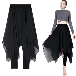 Calça De Treinamento Chiffon Saia Adulto Dança Roupas
