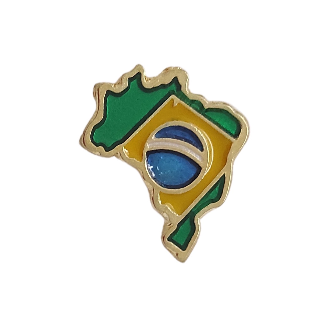 Broche pin da bandeira e mapa do Brasil. | Shopee Brasil