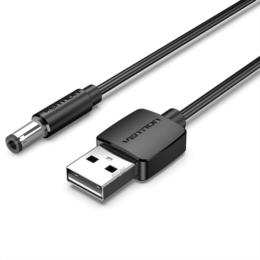 Cabo Energia Alimentaçao USB A Para Dc 5,5mm 3A 50cm Vention