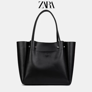 Bolsa ZARA De Couro Macio De Grande Capacidade Sacola Nova De Roda Moda Estudante Compras Minimalista
