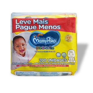 Lenço Umedecido MamyPoko Dia&Noite Toque Suave - 200 Unidades