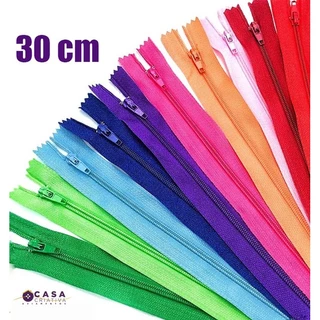 Ziper Nylon Fino - 30Cm - Nº3 - Pct C/100 Unidades