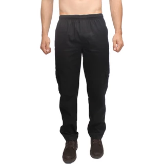 Calça Masculina Brim Sarja Extra Plus Size Tamanho Especial Grande Elástico Cordão Uniforme Trabalho