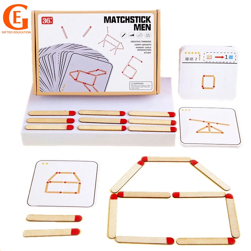 Jogo De Geometria Matemática Montessori De Madeira Para Crianças DIY De Lógica Treinamento De Pensamento Precoce Brinquedos Educacionais