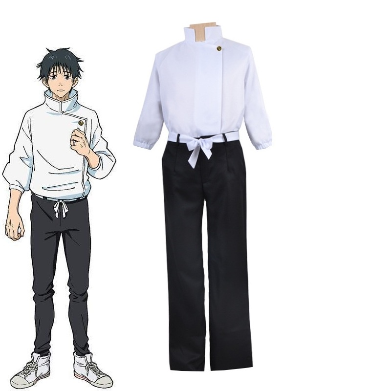 Anime Jujutsu Kaisen Cosplay Fantasia Yuta Okkotsu Festa De Carnaval De Halloween Uniforme De Desenho Animado Branco