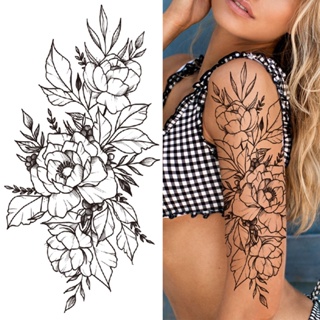 Tatuagem Temporária Feminina Fake Flor E Borboleta