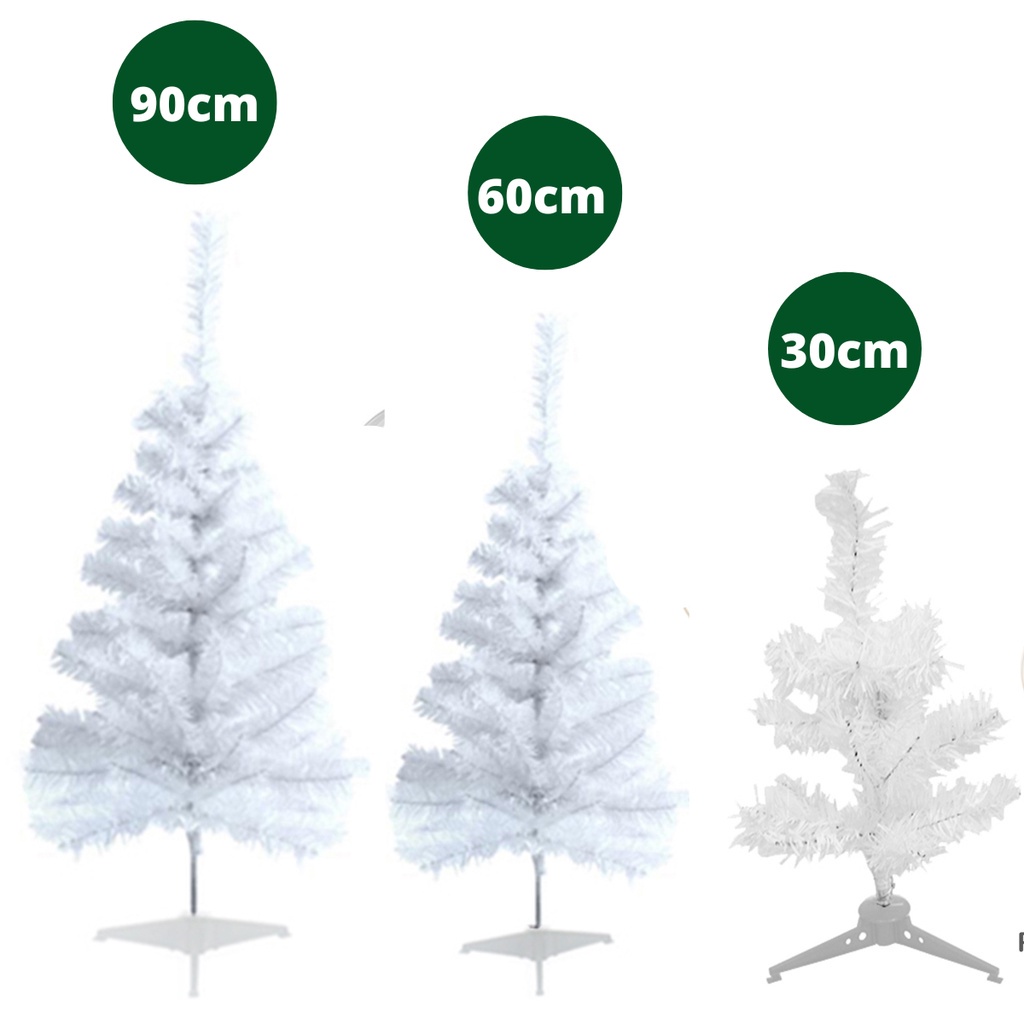 Arvore de Natal Branca Pequena Pinheiro Canadense 30cm 60cm 90cm Natalina