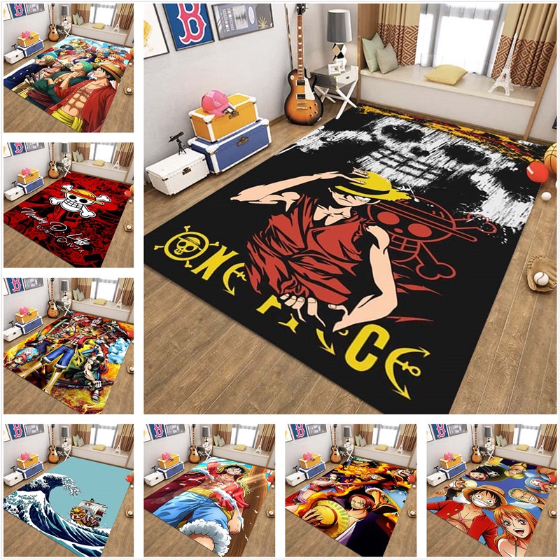 One Piece Luffy Cartoon Anime Carpete Quarto De Cabeceira Sofá Tapete Absorvente Água Antiderrapante Pode Ser Personalizado 4