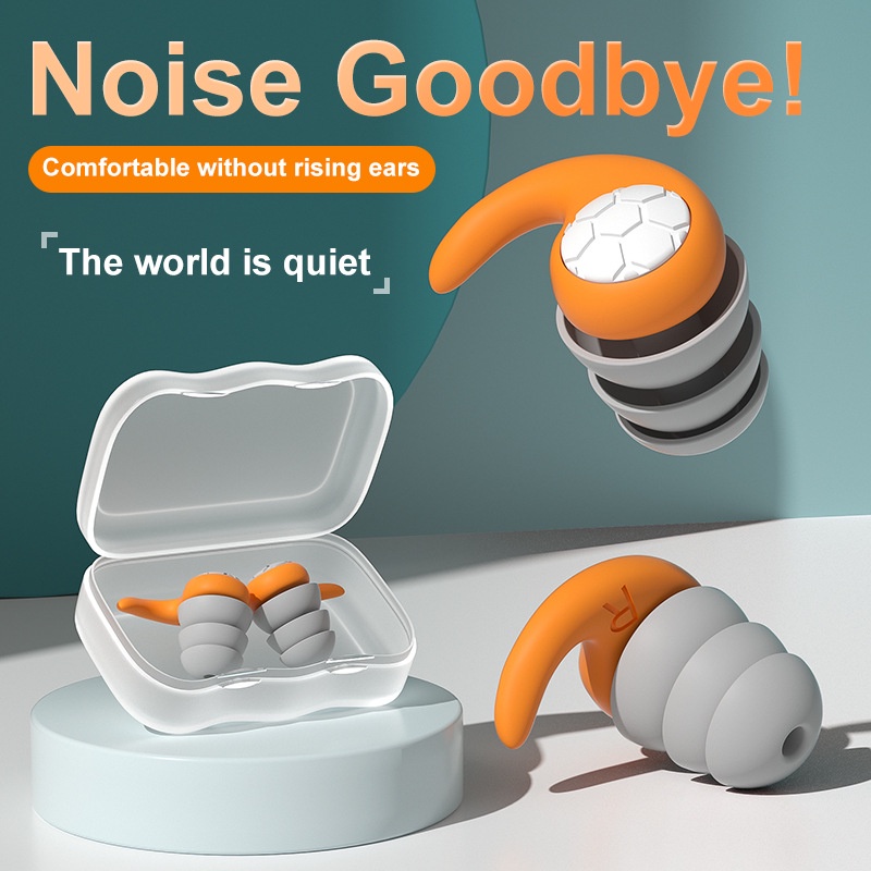 Tampões Auriculares Para Dormir , Com Cancelamento De Ruído De Silicone Reutilizáveis Proteção Auditiva Impermeável Adequados Natação Estudando Viagens