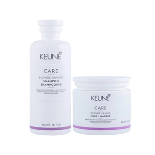 Kit Keune Cuidado da Cor Blonde Savior - Shampoo e Máscara de Reparação 200 ml em Oferta na Shopee