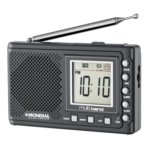 Radio Relogio Portatil Mondial Rp 04 Multi Band 2 Bivolt
