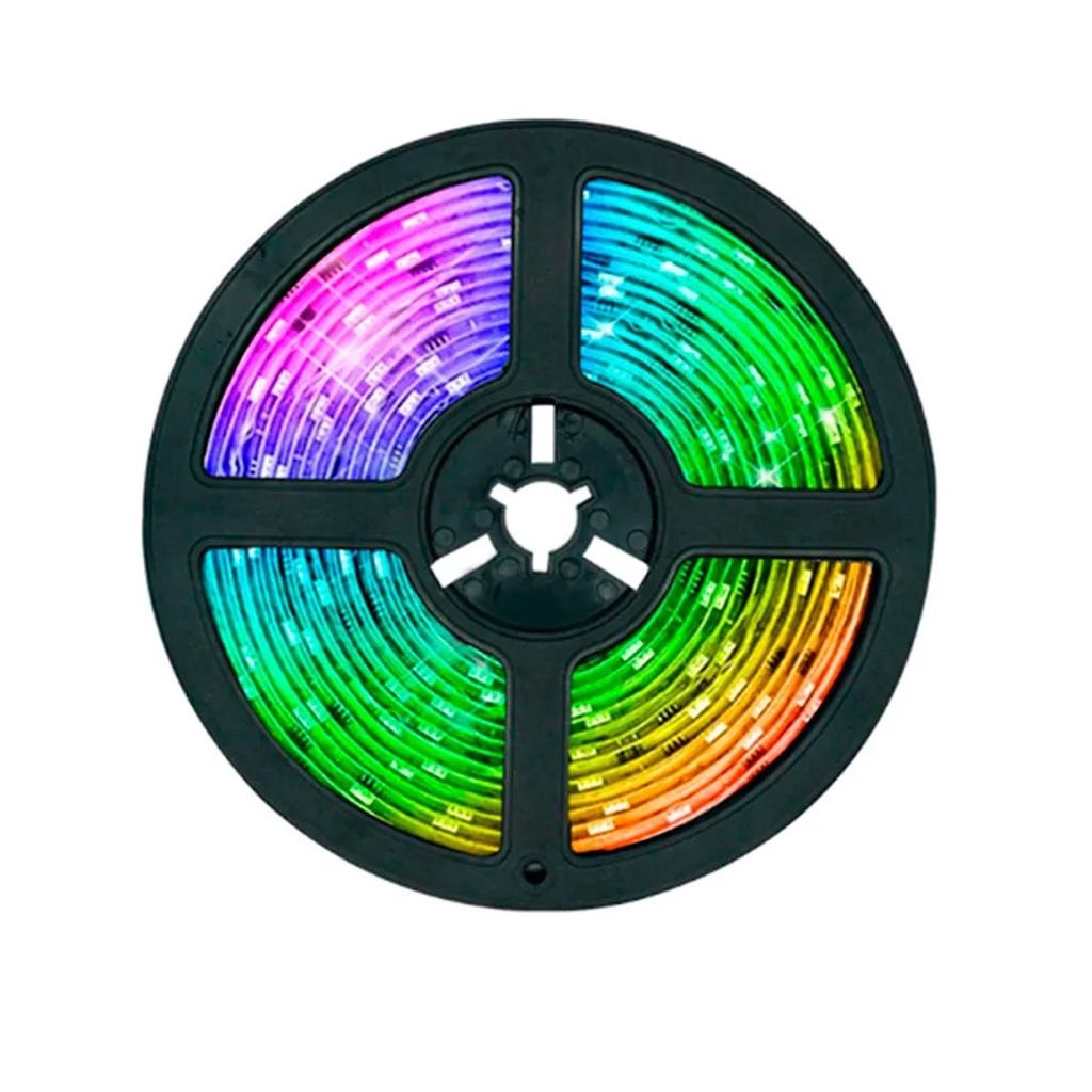 Fita LED RGB Gamer 5 metros 12v IP65 Com Controle Sem Fonte