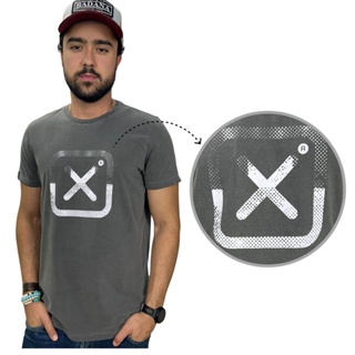 Camiseta Country Masculina TXC Original Manga Curta Estampado Grafite