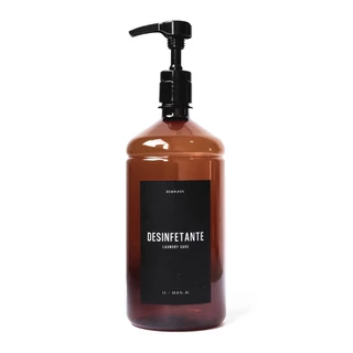 Frasco Dispenser Desinfetante - 1 litro Decoração Lavanderia Bemhaus