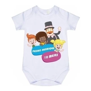 Body Bebe Infantil Personalizado Mês Mundo Bita