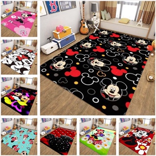 Desenho Animado Bonito Mickey Minnie Carpete Quarto Cabeceira Sala De Estar Sofá Piso Absorvente Água Antiderrapante Pode Ser Personalizado