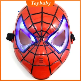 Máscara Super-Herói Vingadores Brilhante Homem-Aranha Cosplay Adulto Com Luzes