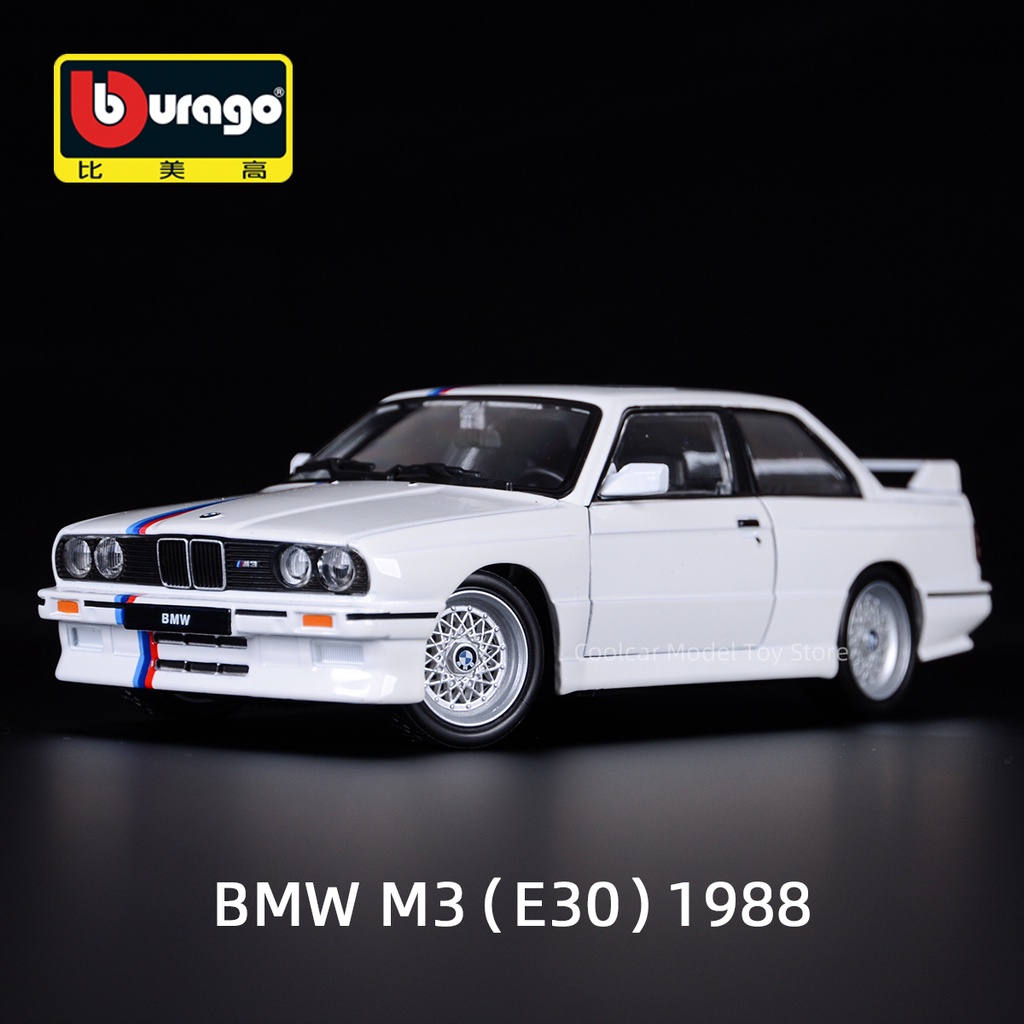 Bburago 1 24 1988 BMW M3 E30 Carro Esportivo Est tico Die Cast Ve culos Colecion veis Modelo De Brinquedos