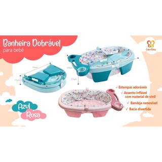 Banheira Para Bebê Dobrável Inflável Portátil Color Baby - Shop Coopera
