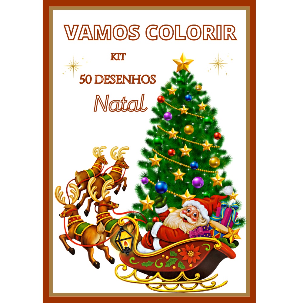 Papel Arroz Desenho Papai Noel Natal para Colorir 4 cm