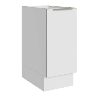 Balcão Madesa Lux 35 cm 1 Porta (Sem Tampo) - Branco/Branco Veludo em Oferta na Shopee