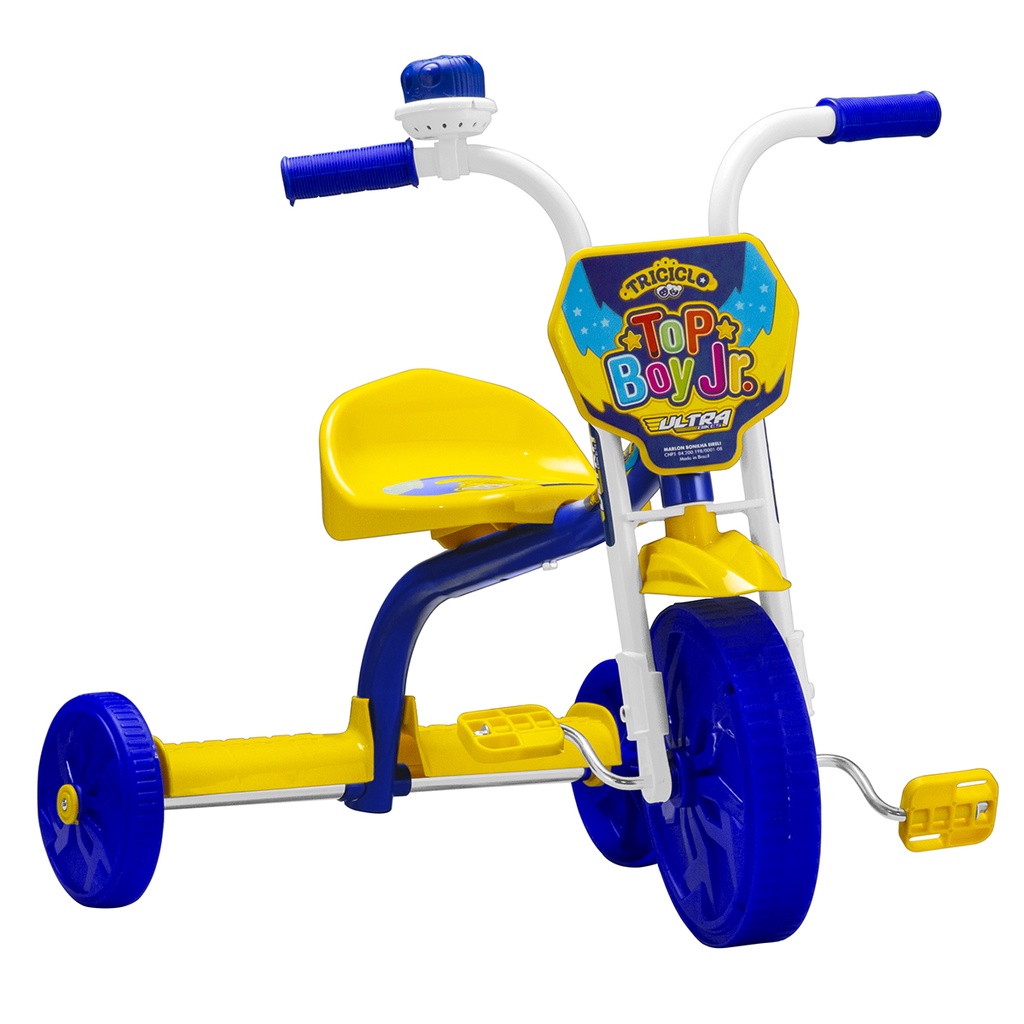 Motoquinha Triciclo Infantil Ultra Bikes Azul - Amarelo Menino e Menina ...