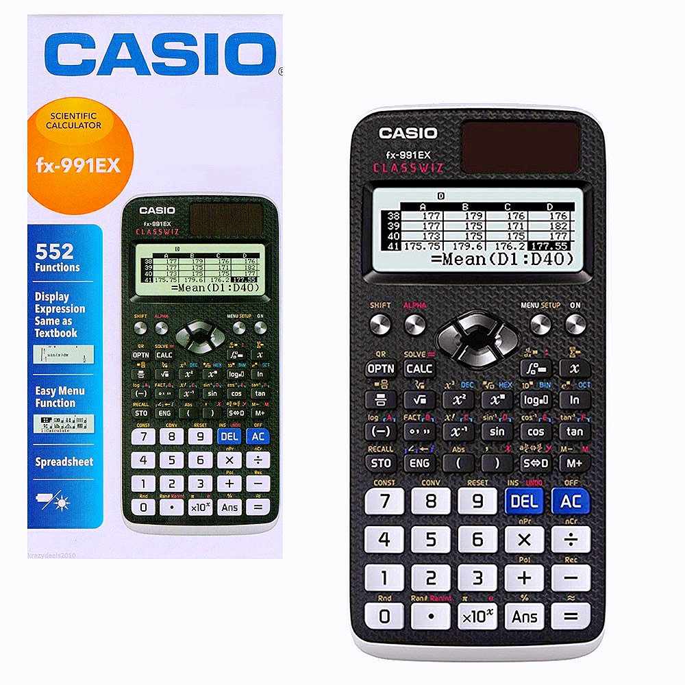 Calculadoras Originais Casio Scientific FX-991EX 991ES Plus 82MS Nova Edição 240 Funções 2a Adequada Para Uso Profissional Por Estudantes Genuínos