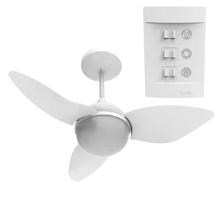 VENTILADOR TETO ALISEU SMART BRANCO CONTROLE PAREDE