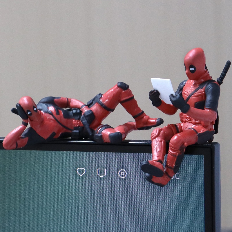 Marvel X-Men Deadpool 2 Action Figure Sentado Deitando Postura Modelo Anime Mini Boneca De PVC Figurino Brinquedos Ornamento De Carro