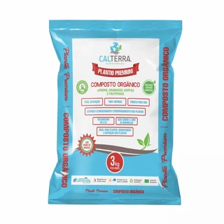 Substrato Plantio Premium Composto Orgânico - 3kg - Calterra