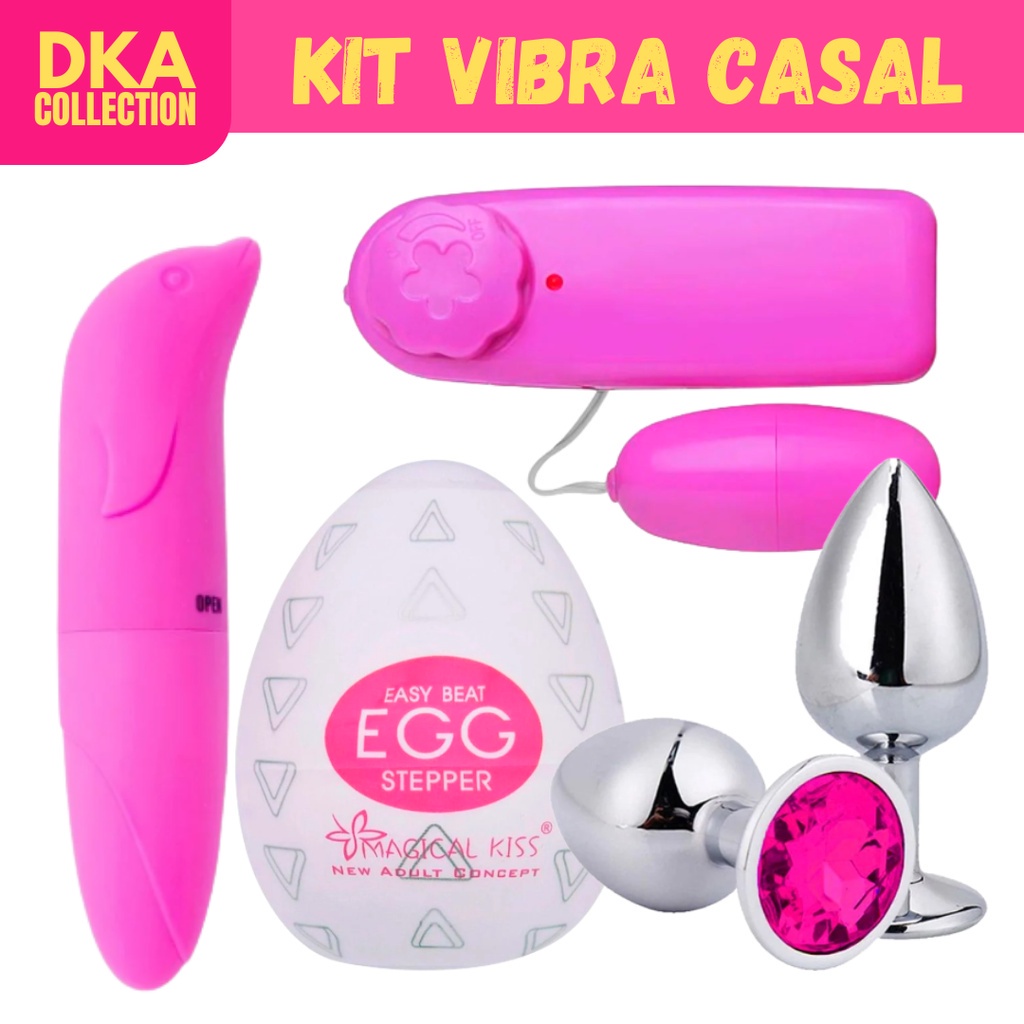 Kit Casal Ana Plug De Metal Estimulador Golfinho Para Ponto G Bullet Multivelocidades Egg Cyber 1426