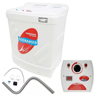 Gerador de Vapor Inox para Sauna 9,0Kw 220V c/ Quadro Analógico e Kit Instalação SODRAMAR em Oferta na Shopee