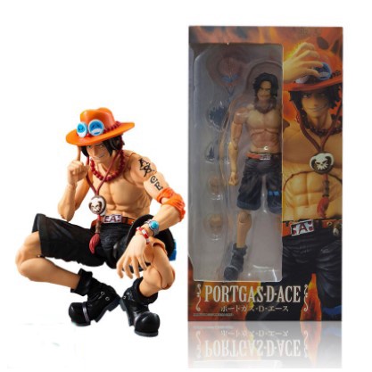 One Piece Fire Fist Ace Articulated Boxed Figure Boneca Decoração Anime Estatueta Fantoches Filme de Action Figure e TV