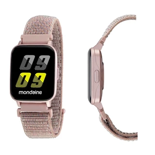 Relogio Smartwatch Mondaine Full Touch Pulseira Nylon Rose