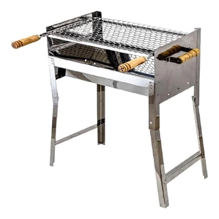 Churrasqueira Portatil de Inox com Grelha