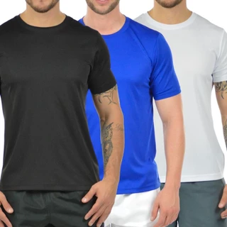 Kit 2 Camiseta Dry Fit 100% Poliamida Malha Fria Masculina
