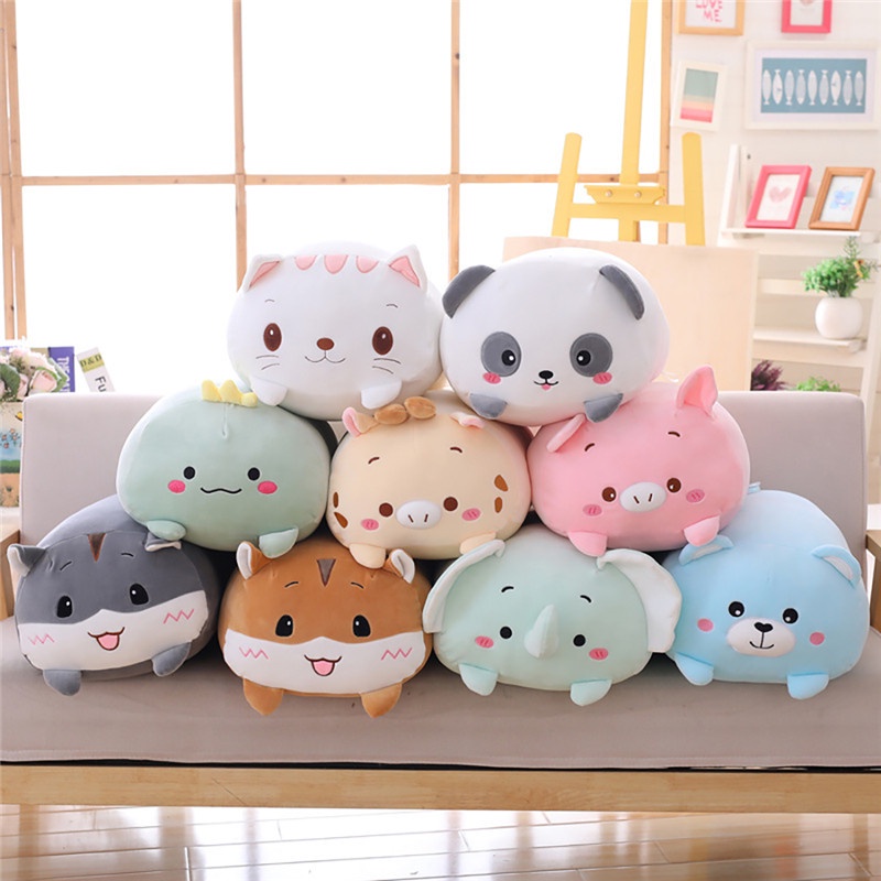 20cm Animal Doce Dinossauro Porco Gato Urso Pelúcia Brinquedo Macio Desenho Animado Boneco Bebê Travesseiro Almofada Paraglider Kawaii Presentes