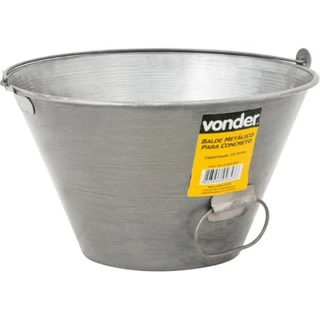 Balde Galvanizado para Concreto 10 Litros VONDER em Oferta na Shopee
