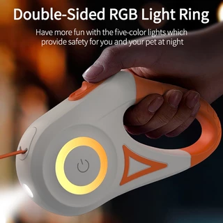 Rojeco Pet Automático Retrátil Reflexivo Luminoso Trela Do Cão ABS Náilon Noite Caminhada Correndo Leva Para Cães Pequen