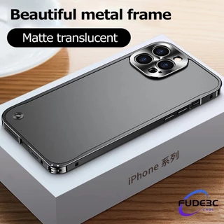 【 Novo 】 Capa De Proteção De Lente De Metal De Luxo Alumínio Para iPhone 13 12 11 Pro Max Traseira Translúcida Fosca