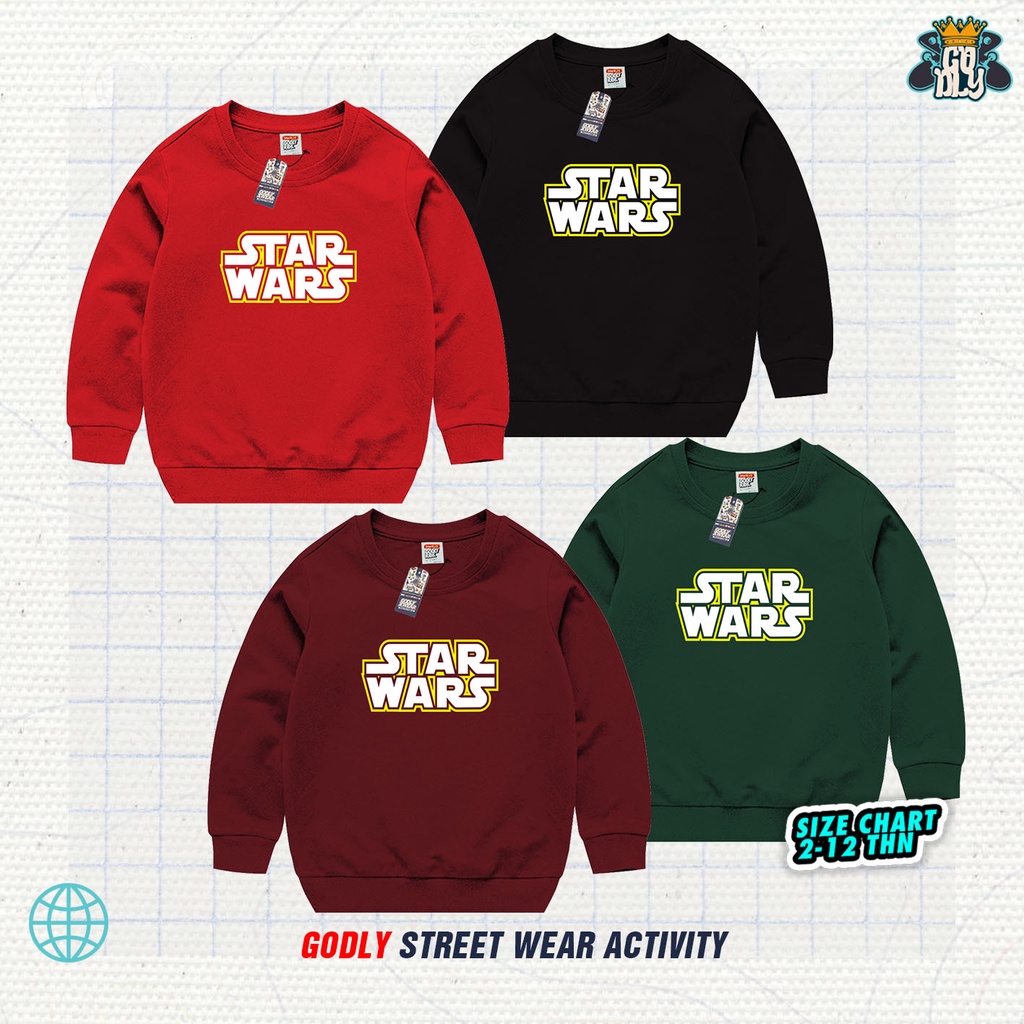 DISTRO STAR WARS Boys 1-12 Anos Deus | Shopee Brasil